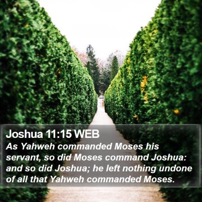 Joshua 11:15 WEB Bible Verse Image