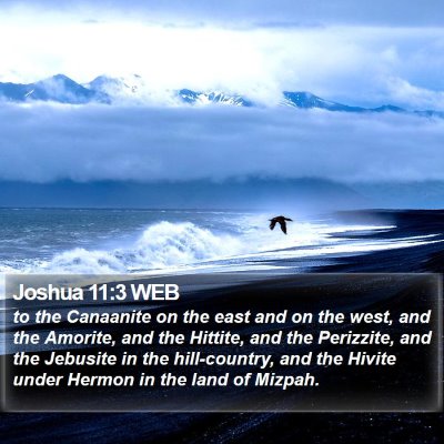 Joshua 11:3 WEB Bible Verse Image