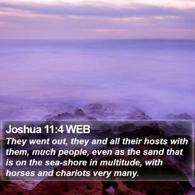 Joshua 11:4 WEB Bible Verse Image