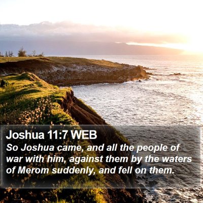 Joshua 11:7 WEB Bible Verse Image