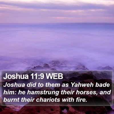 Joshua 11:9 WEB Bible Verse Image