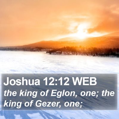 Joshua 12:12 WEB Bible Verse Image