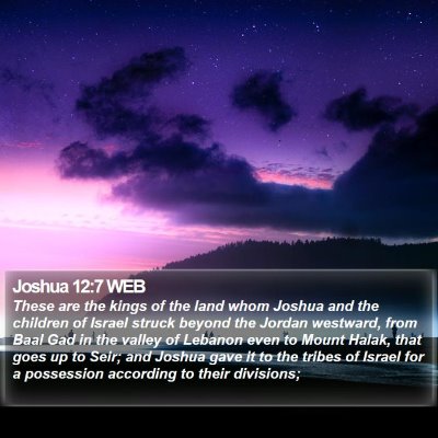 Joshua 12:7 WEB Bible Verse Image