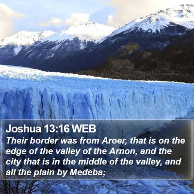 Joshua 13:16 WEB Bible Verse Image