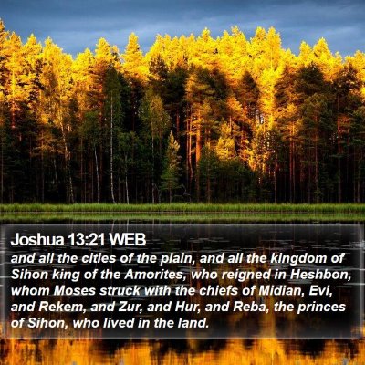 Joshua 13:21 WEB Bible Verse Image