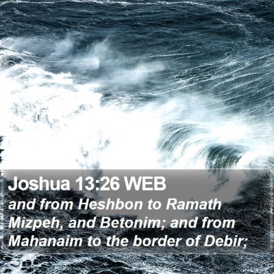 Joshua 13:26 WEB Bible Verse Image