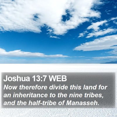 Joshua 13:7 WEB Bible Verse Image