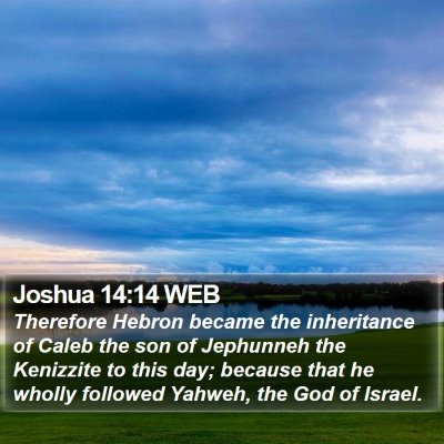 Joshua 14:14 WEB Bible Verse Image