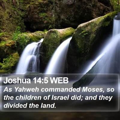Joshua 14:5 WEB Bible Verse Image