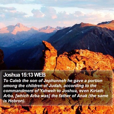 Joshua 15:13 WEB Bible Verse Image