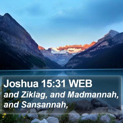 Joshua 15:31 WEB Bible Verse Image