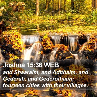 Joshua 15:36 WEB Bible Verse Image