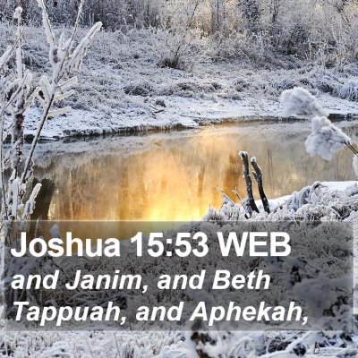 Joshua 15:53 WEB Bible Verse Image