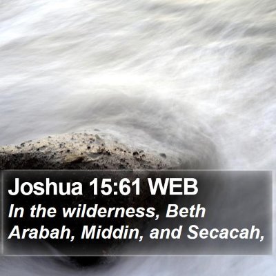 Joshua 15:61 WEB Bible Verse Image