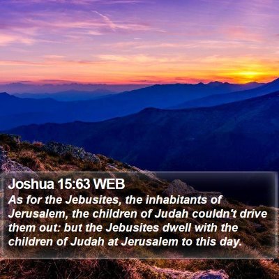 Joshua 15:63 WEB Bible Verse Image