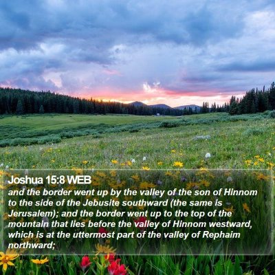 Joshua 15:8 WEB Bible Verse Image