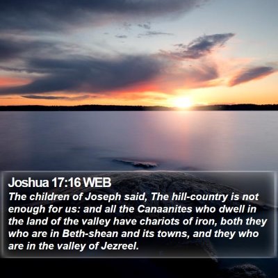 Joshua 17:16 WEB Bible Verse Image