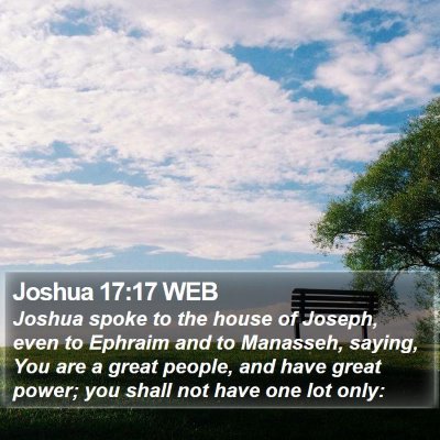 Joshua 17:17 WEB Bible Verse Image