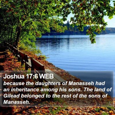 Joshua 17:6 WEB Bible Verse Image