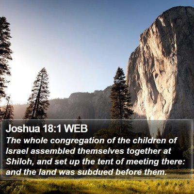 Joshua 18:1 WEB Bible Verse Image