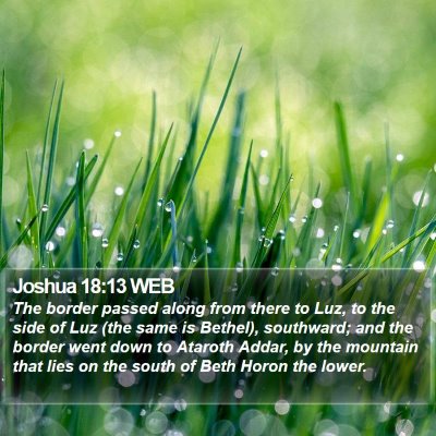 Joshua 18:13 WEB Bible Verse Image