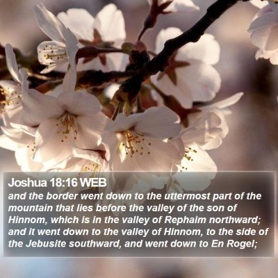 Joshua 18:16 WEB Bible Verse Image
