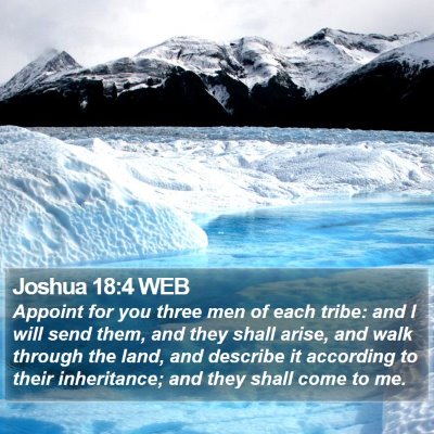 Joshua 18:4 WEB Bible Verse Image