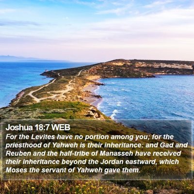 Joshua 18:7 WEB Bible Verse Image
