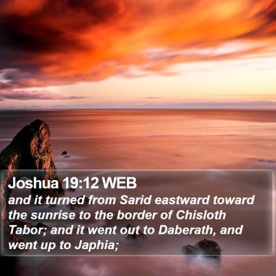 Joshua 19:12 WEB Bible Verse Image
