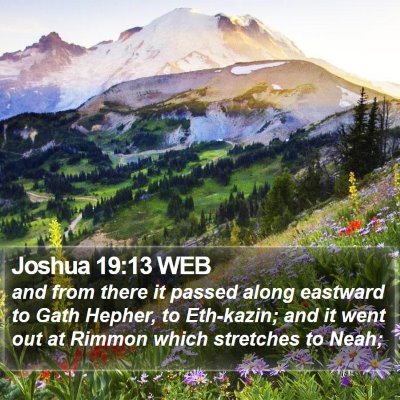 Joshua 19:13 WEB Bible Verse Image