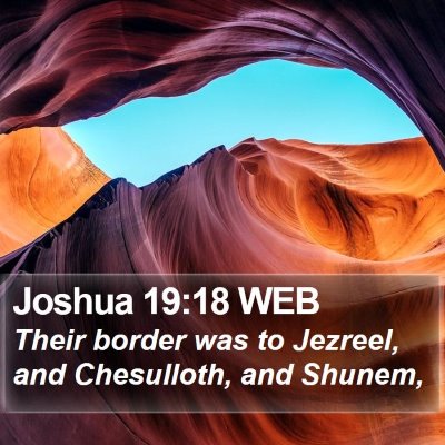 Joshua 19:18 WEB Bible Verse Image