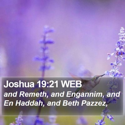 Joshua 19:21 WEB Bible Verse Image