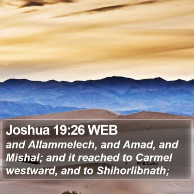 Joshua 19:26 WEB Bible Verse Image