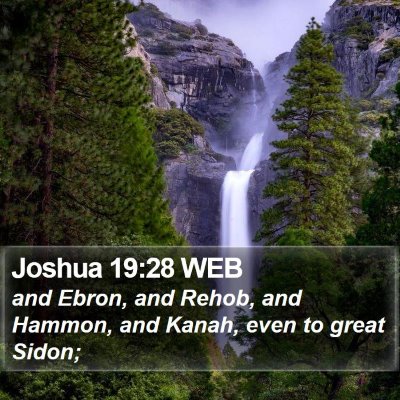 Joshua 19:28 WEB Bible Verse Image