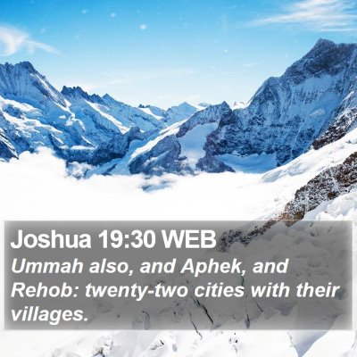 Joshua 19:30 WEB Bible Verse Image