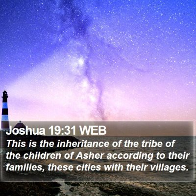 Joshua 19:31 WEB Bible Verse Image