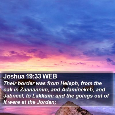 Joshua 19:33 WEB Bible Verse Image