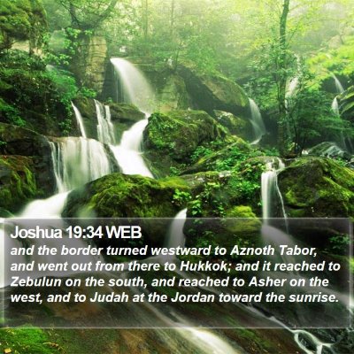 Joshua 19:34 WEB Bible Verse Image