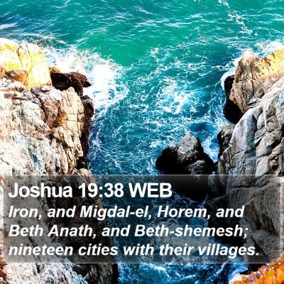 Joshua 19:38 WEB Bible Verse Image