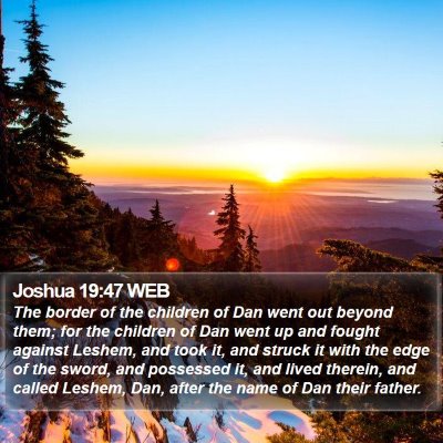 Joshua 19:47 WEB Bible Verse Image