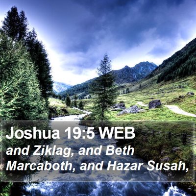 Joshua 19:5 WEB Bible Verse Image