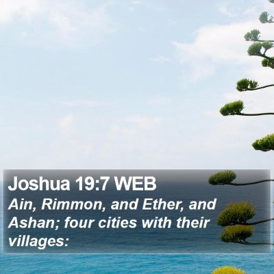 Joshua 19:7 WEB Bible Verse Image