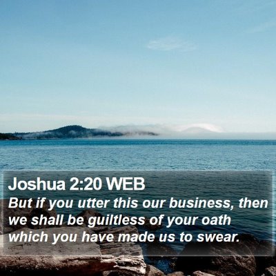 Joshua 2:20 WEB Bible Verse Image