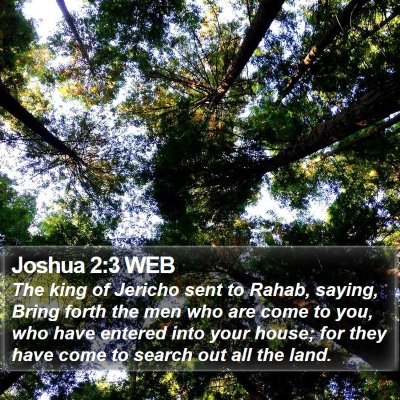 Joshua 2:3 WEB Bible Verse Image