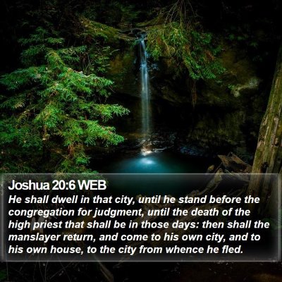 Joshua 20:6 WEB Bible Verse Image