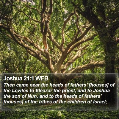 Joshua 21:1 WEB Bible Verse Image
