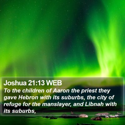 Joshua 21:13 WEB Bible Verse Image