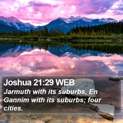 Joshua 21:29 WEB Bible Verse Image