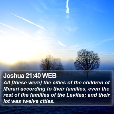 Joshua 21:40 WEB Bible Verse Image