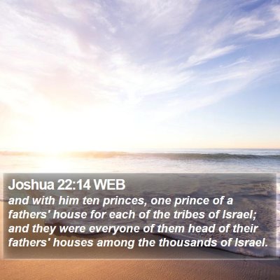 Joshua 22:14 WEB Bible Verse Image